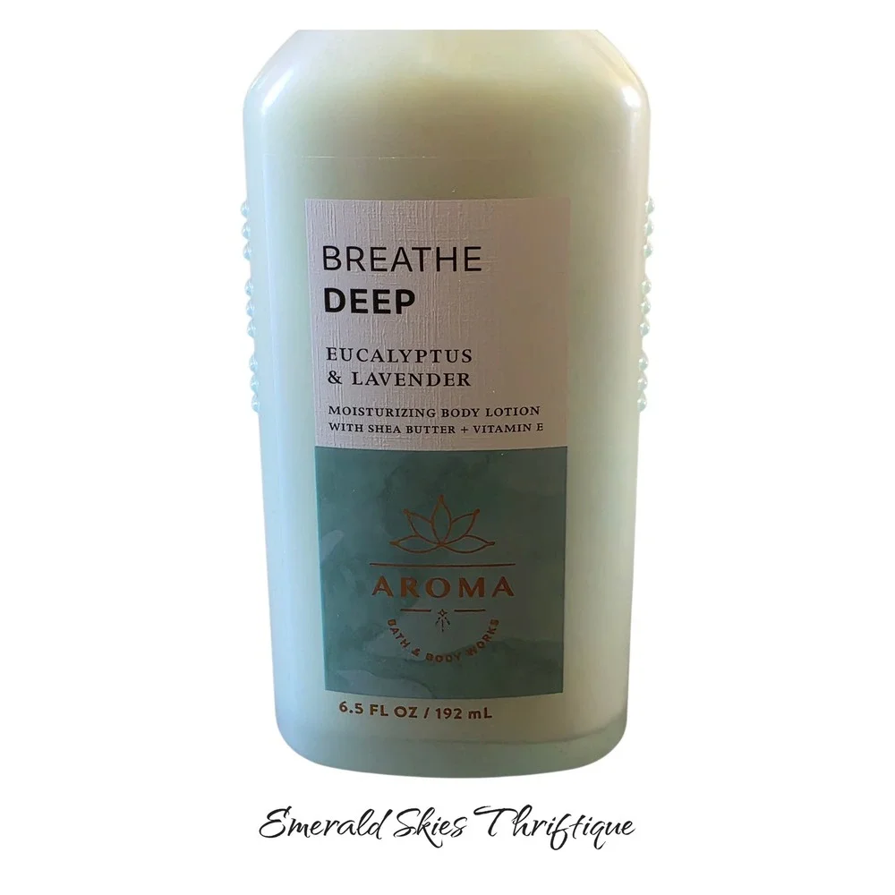 B&BW BREATHE DEEP - EUCALYPTUS LAVENDER Body Lotion Moisturizer new free ship